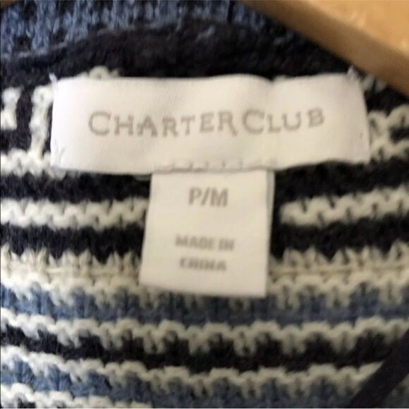Charter Club Open Shawl collar cardigan Sz MP - Picture 3 of 6